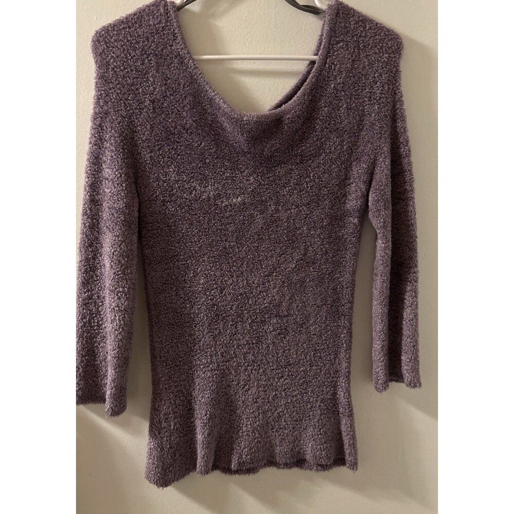 Koji Yohji Lavender Rayon Nylon Knit Long Sleeve Sweater Plush Feel. SZ. Medium